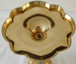 Solid silver gilt antique French Gothic Chalice.